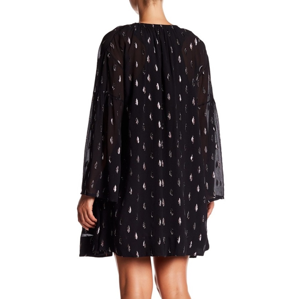 IRO. Black & Metallic Silk Dress. - Picture 6 of 9